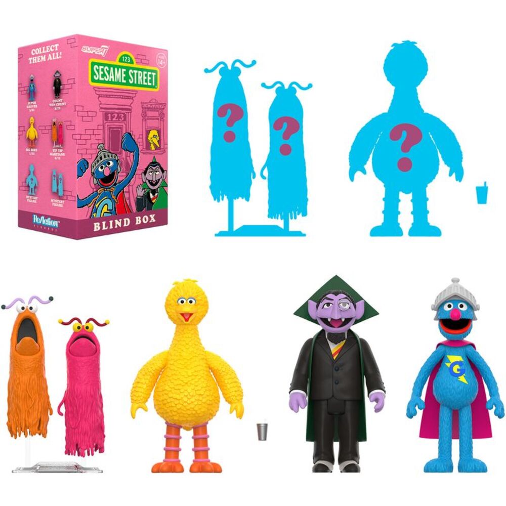 Super7 - Sesame Street - Reaction Blind Box Wv2 - 12pc Flat  COLLECTIBLES
